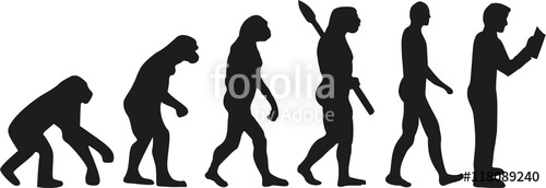 500x172 Evolution Of Reading Man Stock Image And Royalty Free Vector