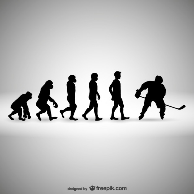 626x626 Hockey Mankind Evolution Vector Free Download
