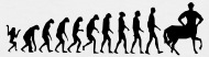 190x52 Really Funny Joke Centaur Evolution Man Graphic Design Vector