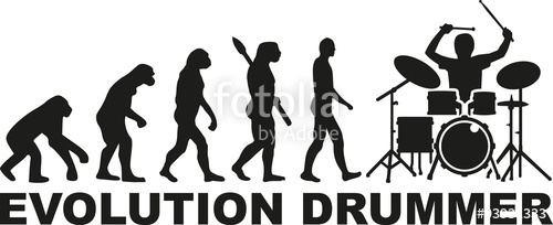 Evolution Drummer Stock Image And Royalty Free Vector 500x204 Evolution Drummer Stock Image And Royalty Free Vector