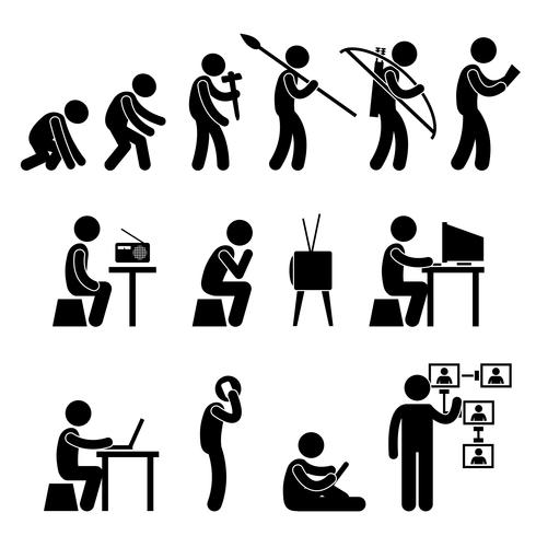 Human Evolution Pictogram 490x490 Human Evolution Pictogram