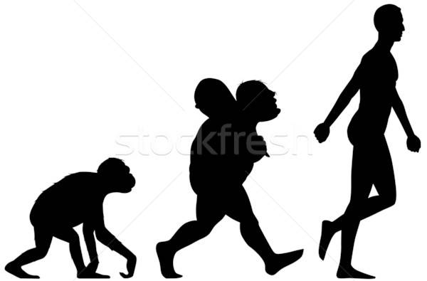 Human Evolution Silhouette Vector Illustration Carbouval 600x395 Human Evolution Silhouette Vector Illustration Carbouval