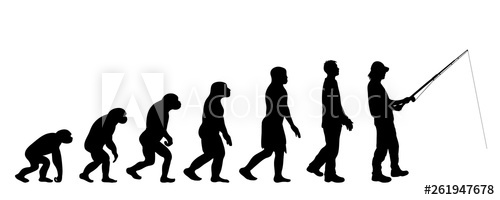 Painted Theory Of Evolution Of Man Vector Silhouette Of Homo 500x200 Painted Theory Of Evolution Of Man Vector Silhouette Of Homo
