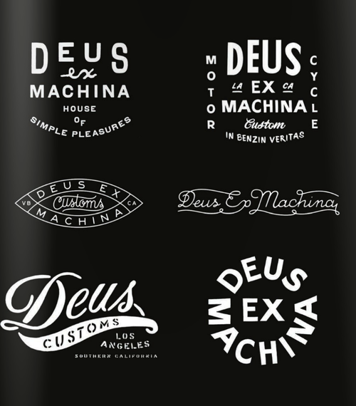 500x570 Deus Ex Machina Logosidentityranding Typography Logo