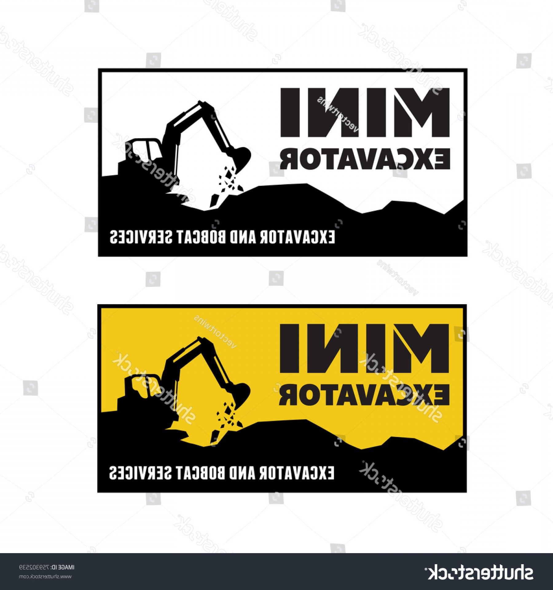 Excavator Logo Vector