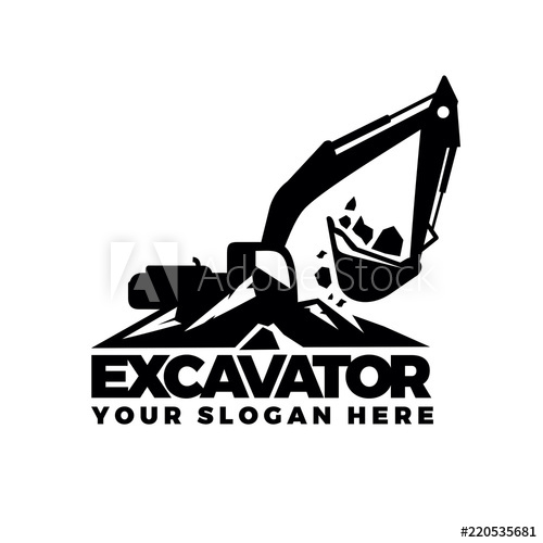 500x500 Excavator Logo Vector