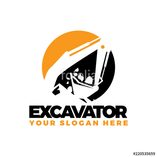 500x500 Excavator Logo Vector Stock Image And Royalty Free Vector