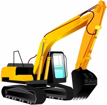 375x368 Excavator Vector Free Vector Download