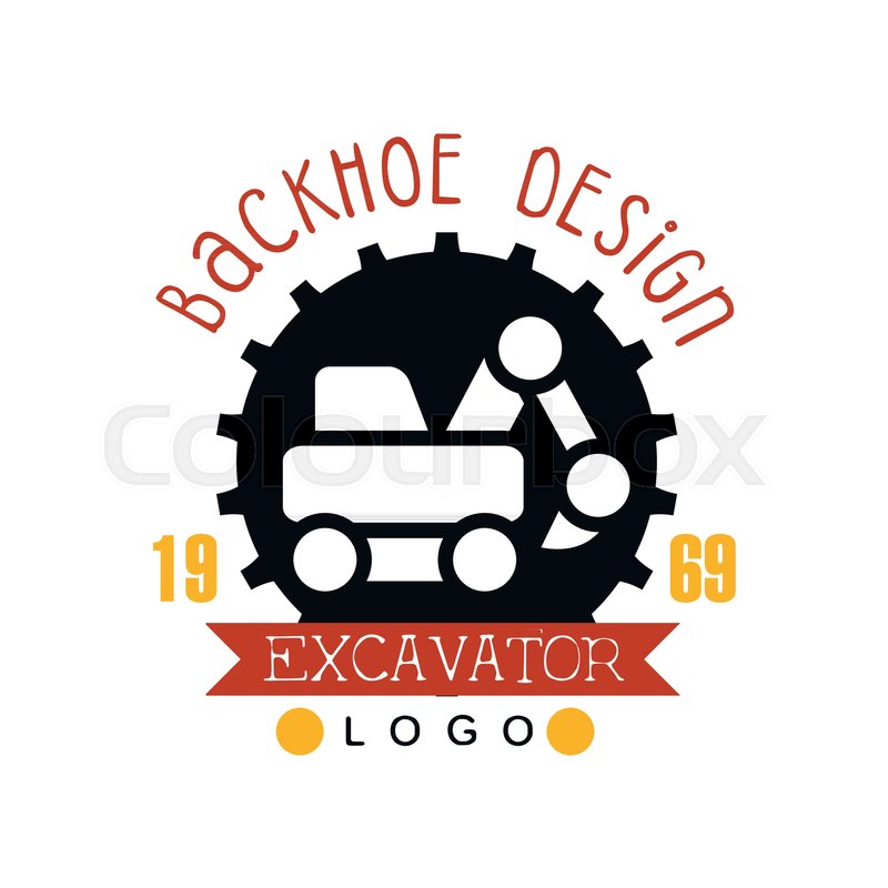 800x800 Backhoe Design, Estd Excavator Stock Vector Colourbox