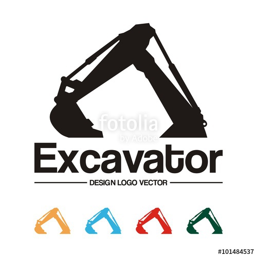 500x500 Excavator Design Logo Vector Stock Image And Royalty Free Vector