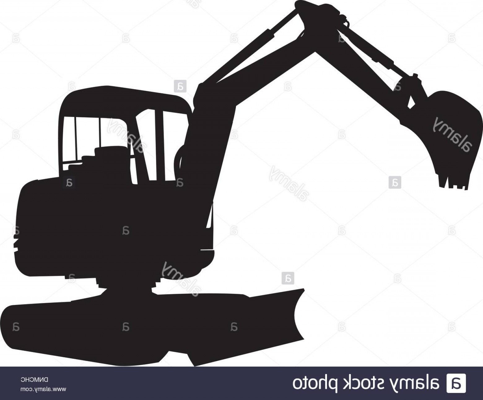 Excavator Silhouette Vector at Vectorified.com | Collection of ...