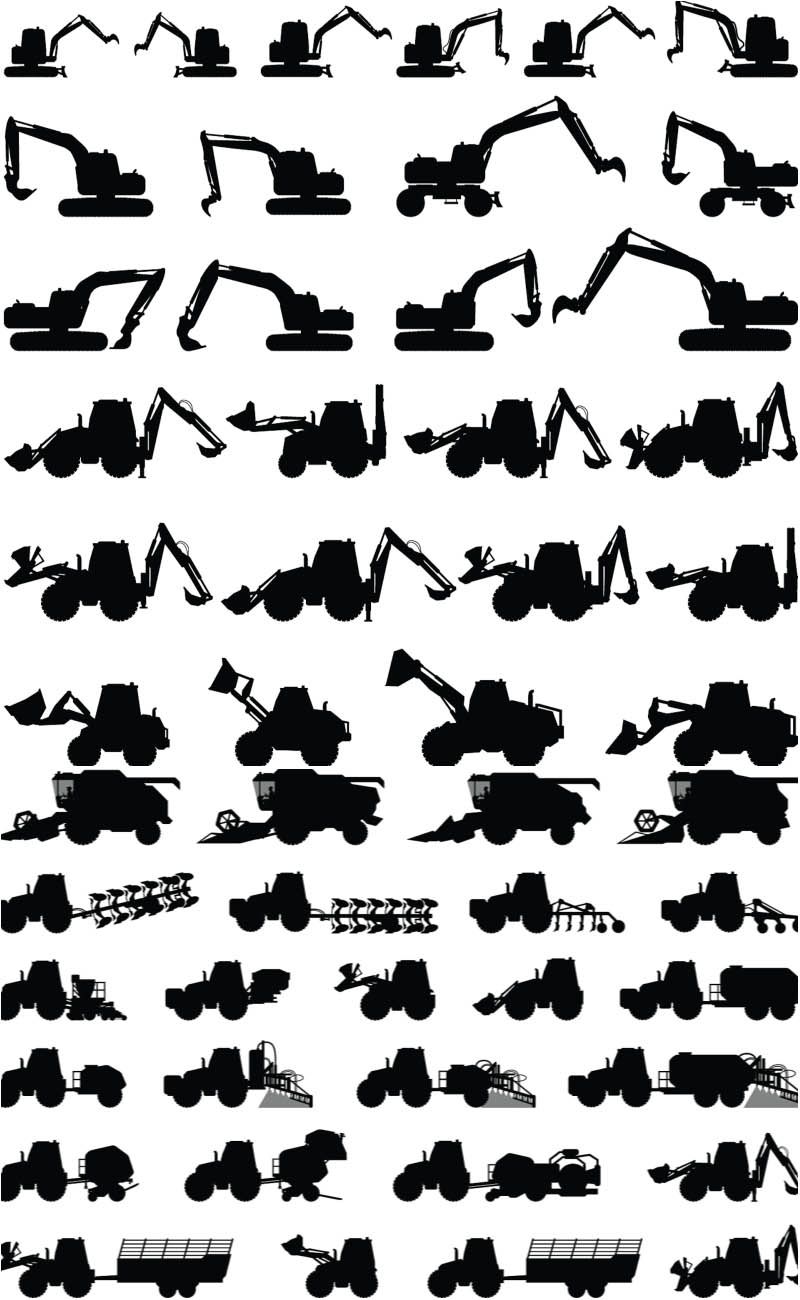 800x1300 Collection Machinery Vector I Need This Tractor Silhouette