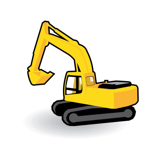 660x660 Excavator Vector Graphics Construction Birthday Party Free
