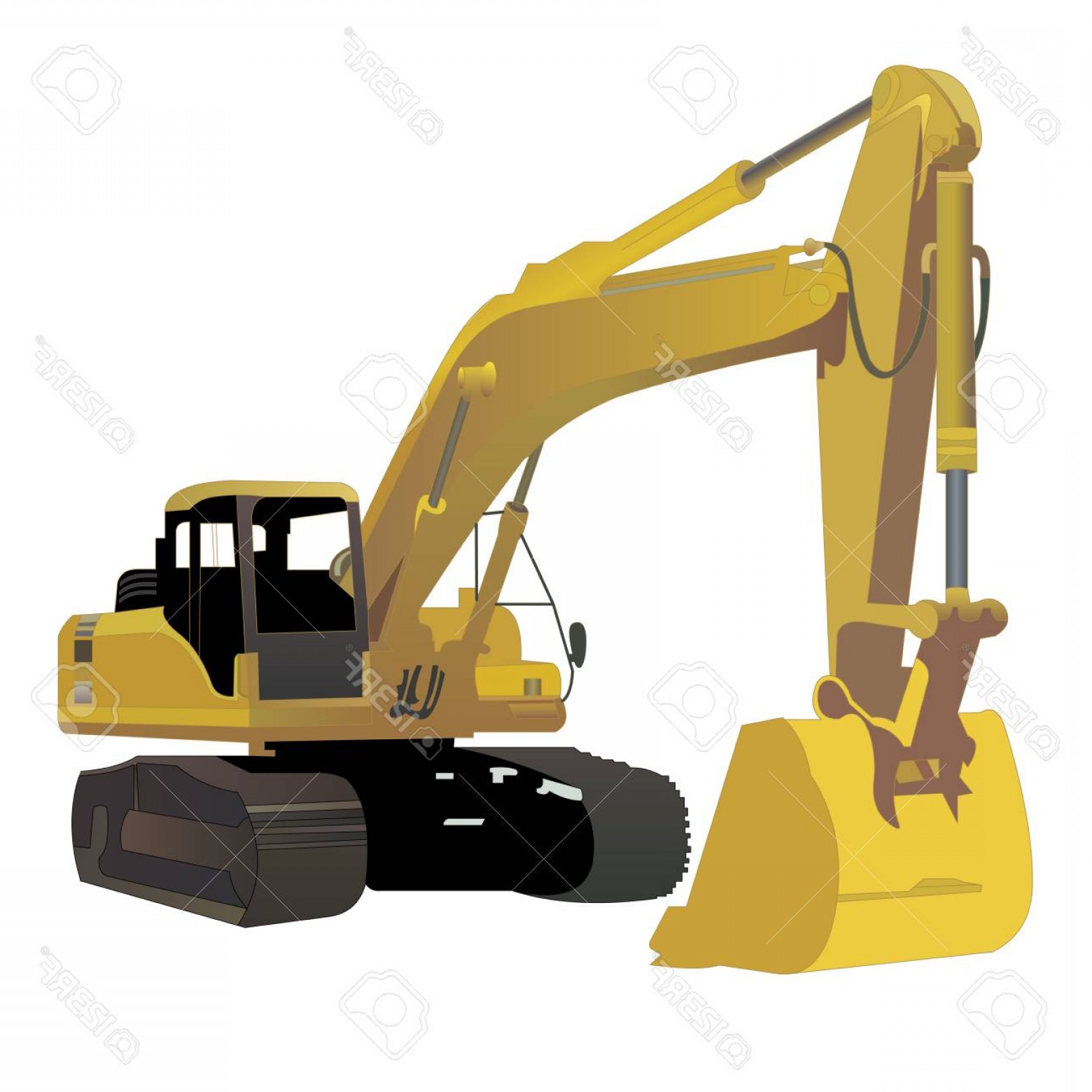 1560x1560 Excavator Vector Art Savoyuptown