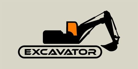 450x225 Excavator Vector Logo Template Construction Royalty Free Vector