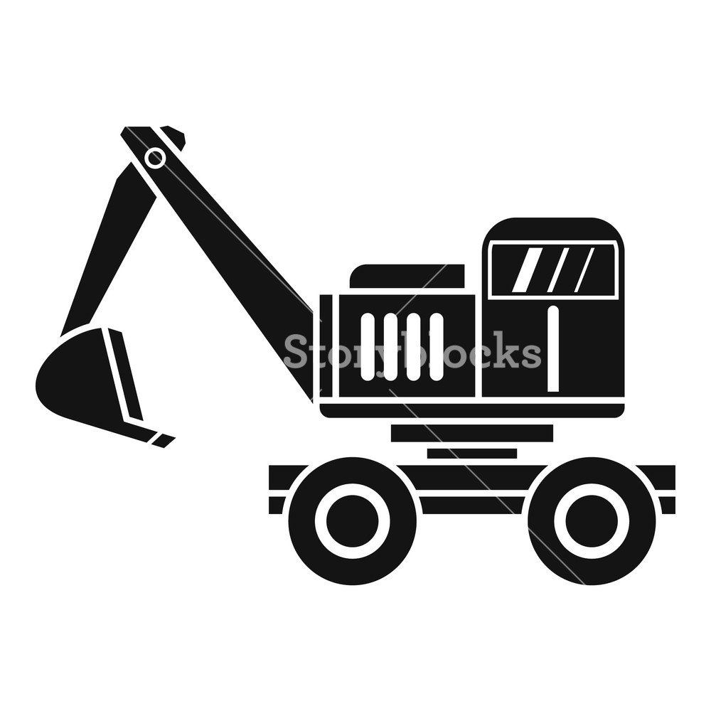 1000x1000 Excavator Icon Simple Illustration Of Excavator Vector Icon