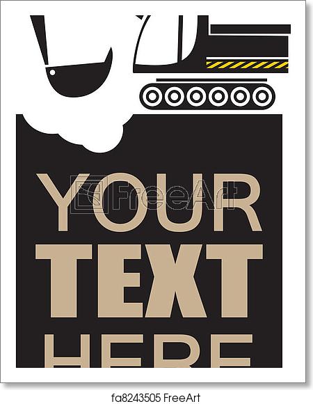 450x580 Free Art Print Of Excavator