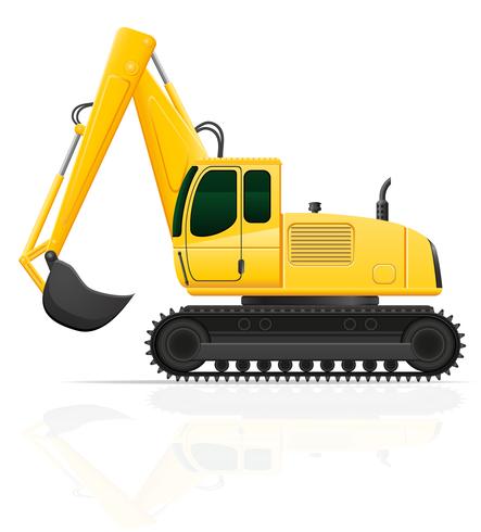 443x490 Excavator For Road Works Vector Illustration