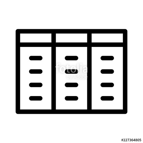 500x500 Datatable Table Excel Sheet Database Sql Vector Icon Stock Image