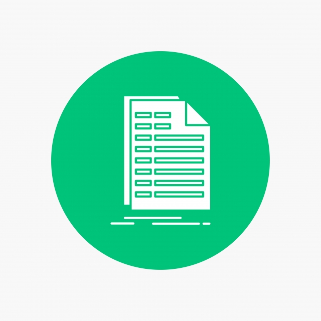 640x640 Bill Excel Invoice Statement White Glyph Icon In Circle