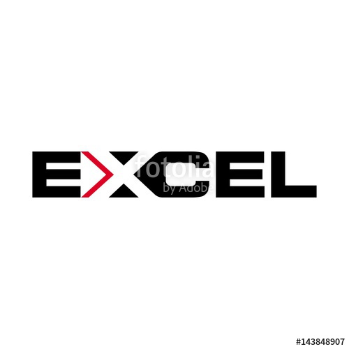 500x500 Excel Logotype Logo Vector Stock Image And Royalty Free Vector