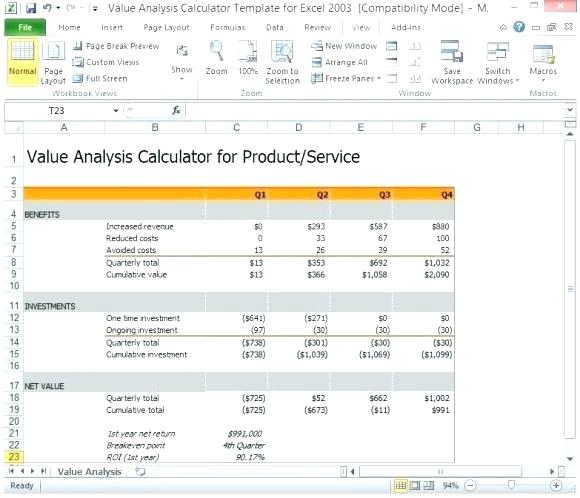 580x498 Excel Template Analysis Formula Model Literals Value Calculator
