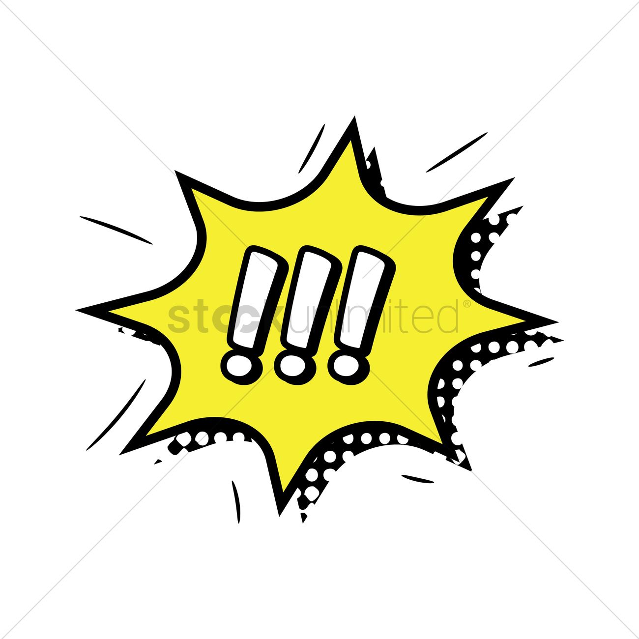 Comic Bubble With Exclamation Mark Vector Image 1300x1300 Comic Bubble With Exclamation Mark Vector Image