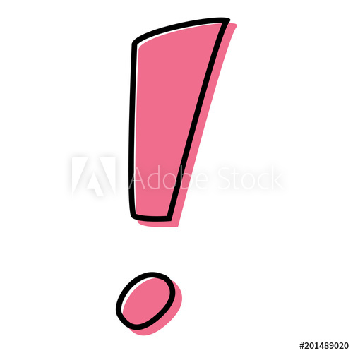 Comic Book Element Cartoon Pink Exclamation Mark Vector Icon 500x500 Comic Book Element Cartoon Pink Exclamation Mark Vector Icon