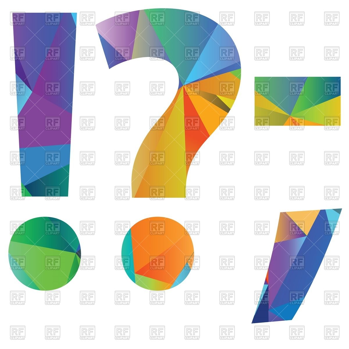 Motley Polygonal Font, Question Mark, Comma, Dash And Exclamation 1200x1200 Motley Polygonal Font, Question Mark, Comma, Dash And Exclamation