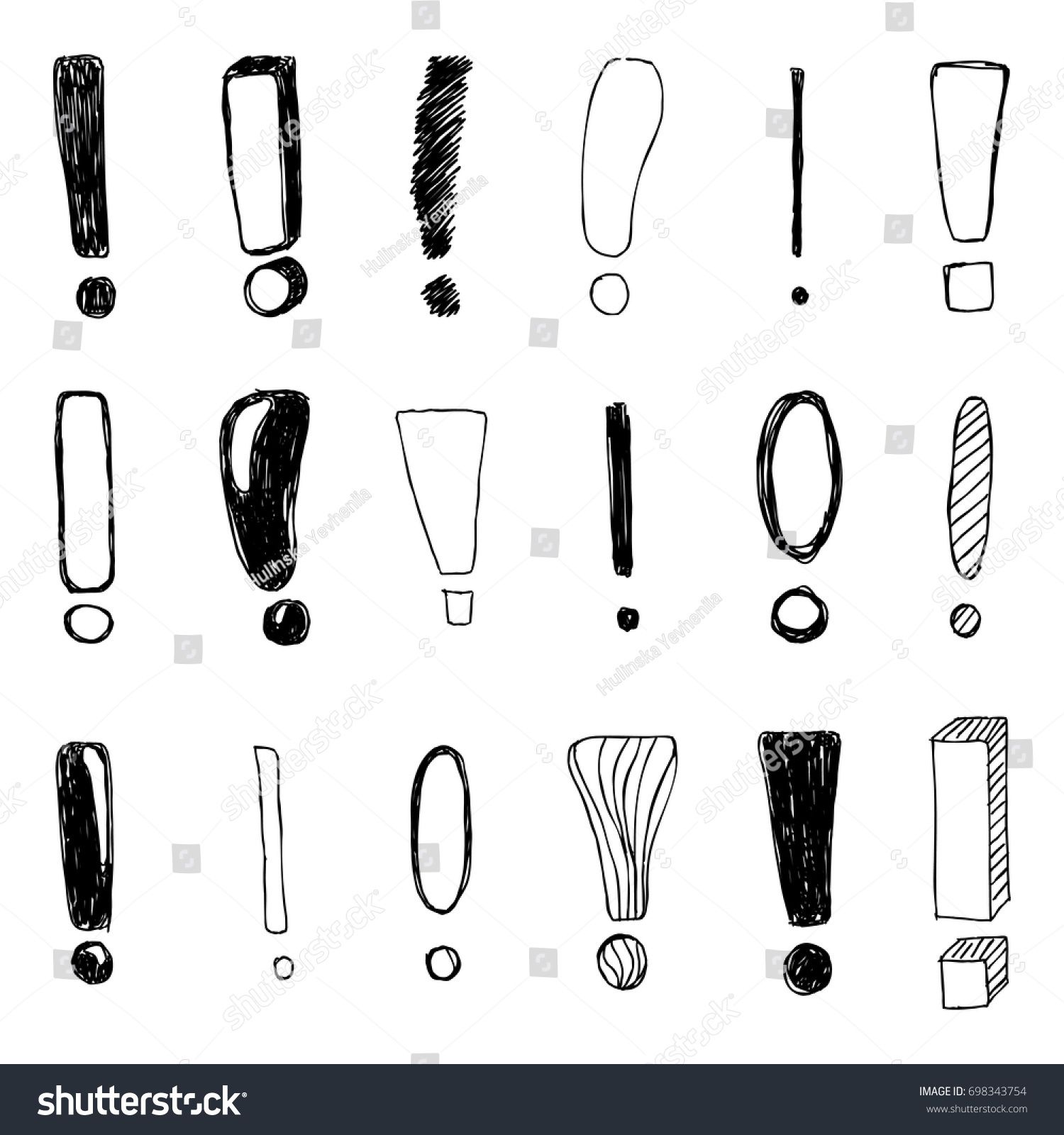 Set Of Hand Drawn Sketch Exclamation Marks Vector Illustration 1500x1600 Set Of Hand Drawn Sketch Exclamation Marks Vector Illustration