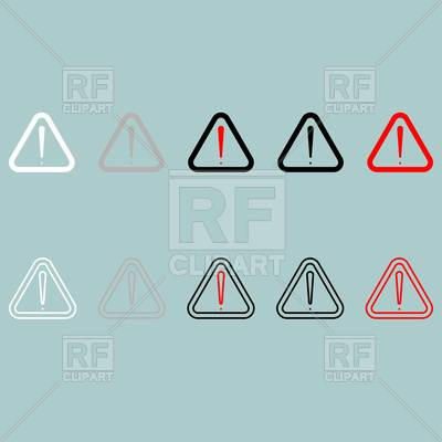 Attention Road Sign With Exclamation Point Vector Image Of Icons 400x400 Attention Road Sign With Exclamation Point Vector Image Of Icons