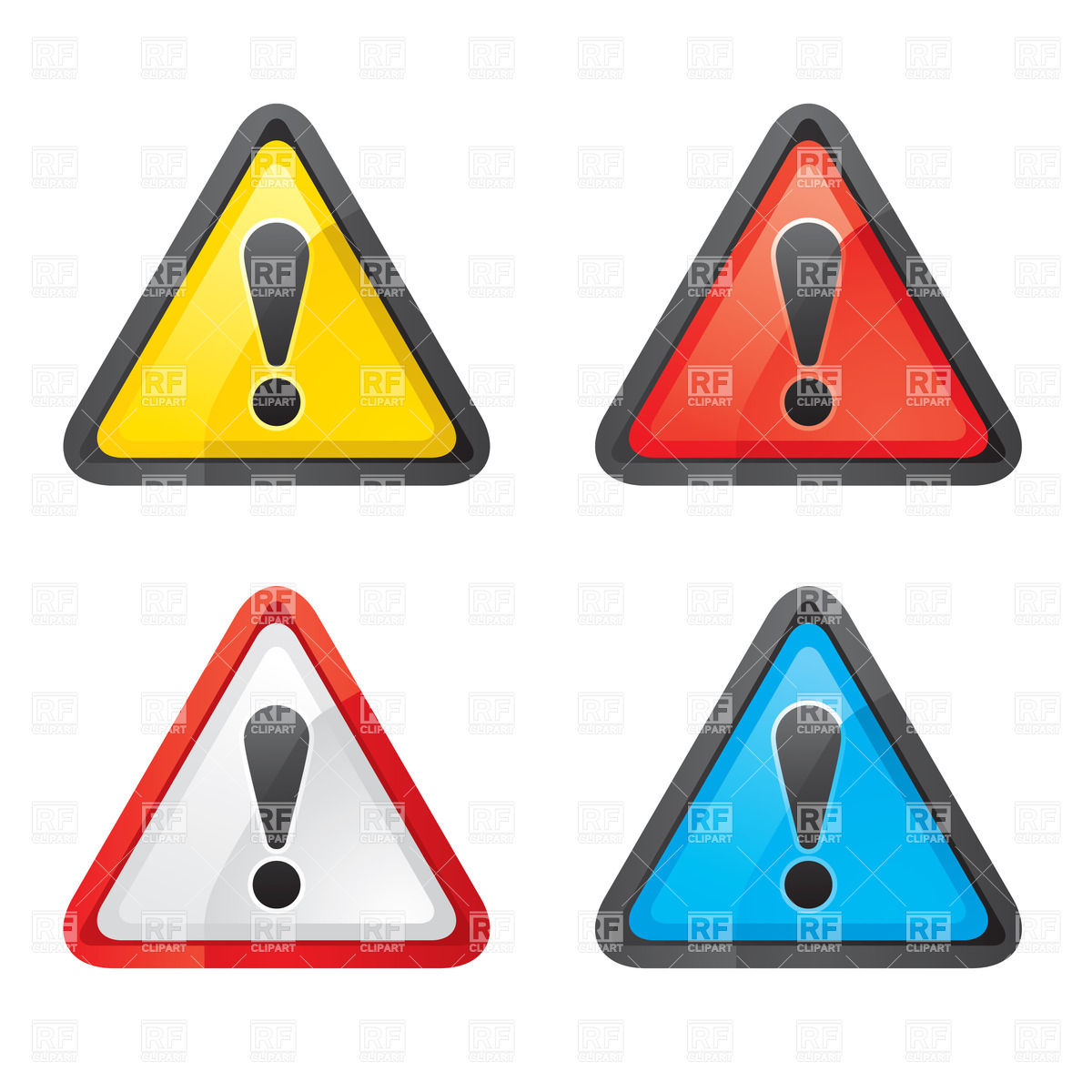 Three Cornered Attention Sign With Exclamation Point Vector Image 1200x1200 Three Cornered Attention Sign With Exclamation Point Vector Image