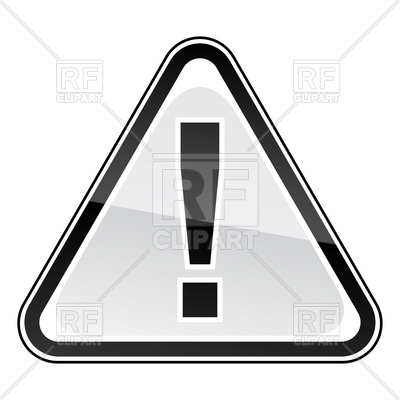 White Attention Road Sign With Exclamation Point Vector Image 400x400 White Attention Road Sign With Exclamation Point Vector Image
