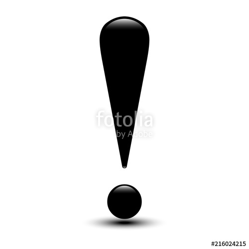 Black Shiny Exclamation Mark Vector Illustration Stock Image 500x500 Black Shiny Exclamation Mark Vector Illustration Stock Image