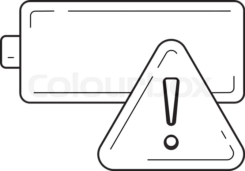 Empty Battery With Exclamation Point Stock Vector Colourbox 800x560 Empty Battery With Exclamation Point Stock Vector Colourbox