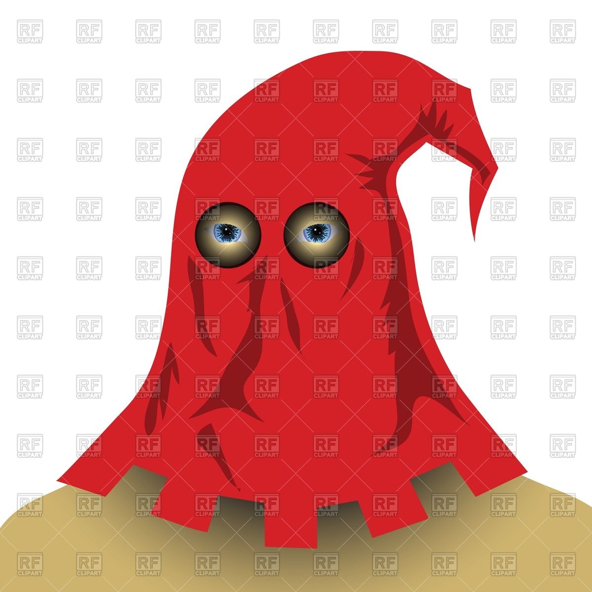 1200x1200 Executioner In Red Mask Vector Image Of People