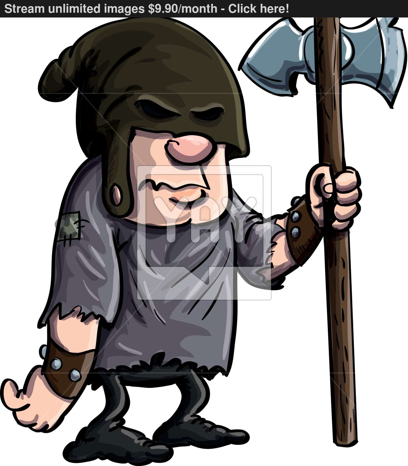 1402x1600 Cartoon Executioner With A Big Axe Vector