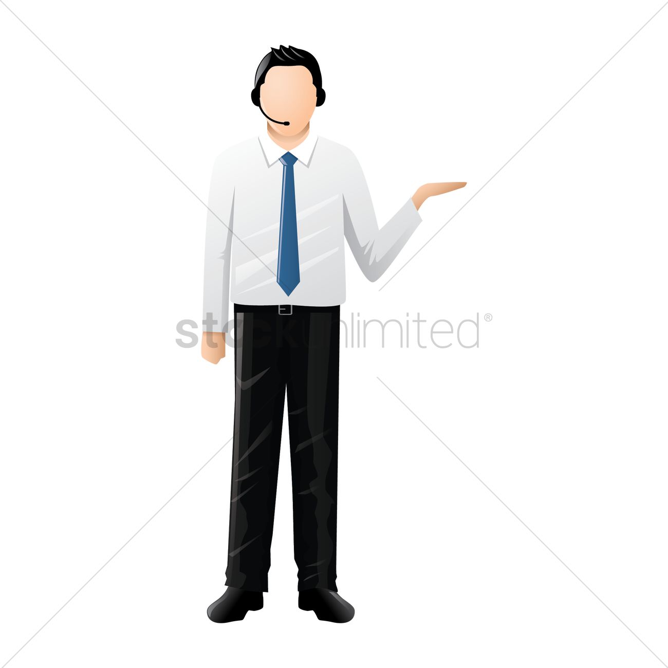 1300x1300 Customer Care Executive Vector Image