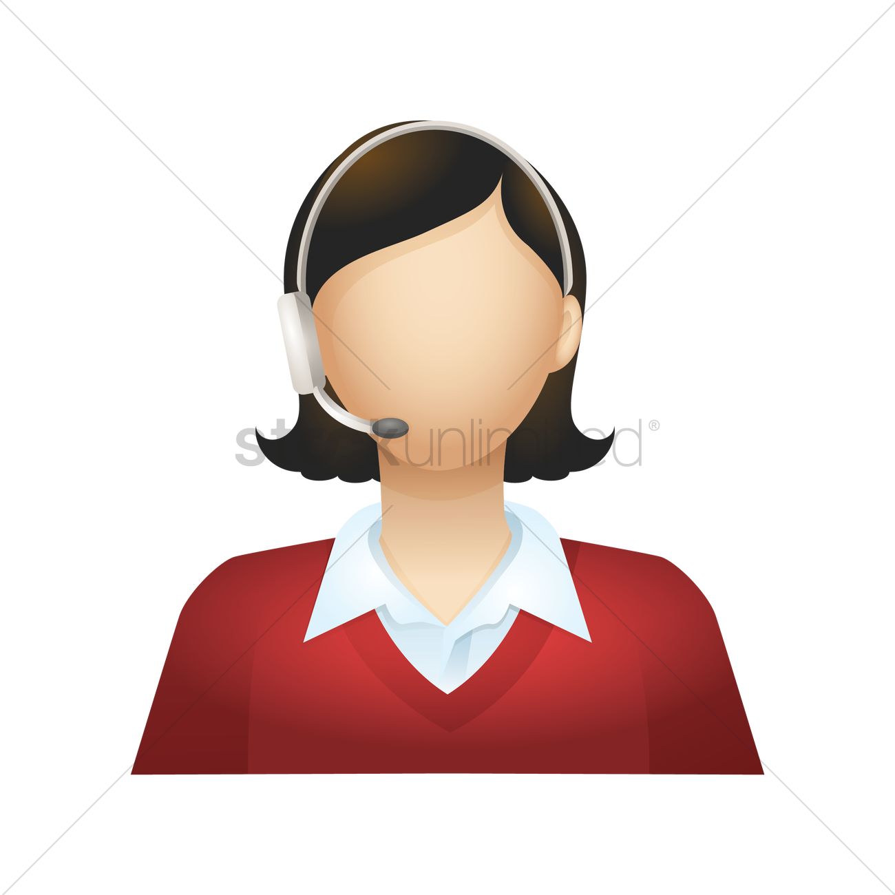1300x1300 Customer Service Executive Vector Image