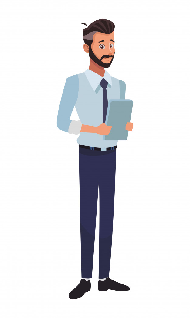 626x1043 Executive Businessman Cartoon Vector Premium Download