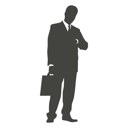 512x512 Executive Watching Time Silhouette