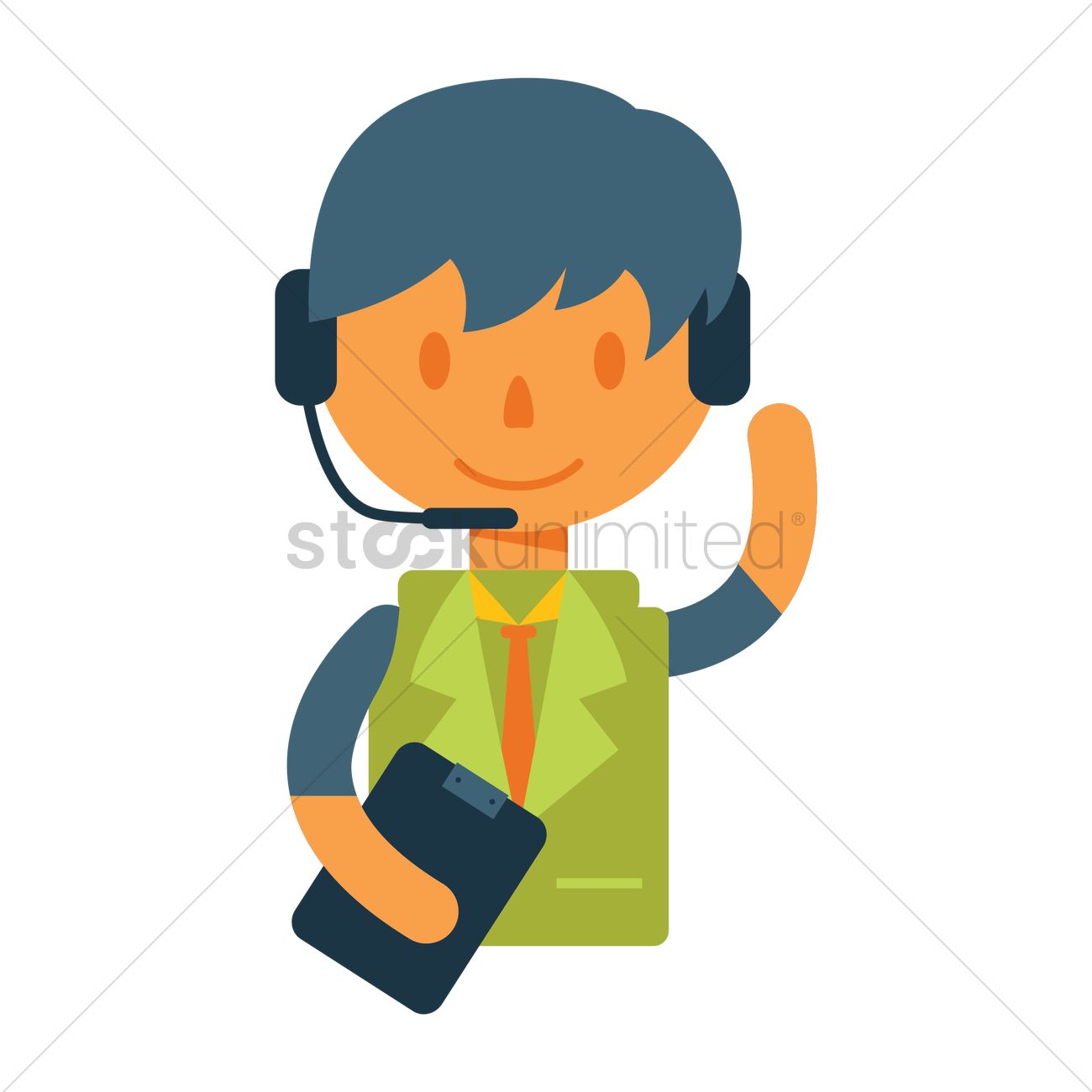 1300x1300 Customer Care Executive Vector Image