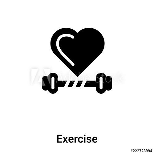 500x500 Exercise Icon Vector Isolated On White Background, Logo Concept