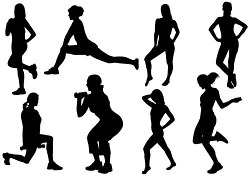 502x352 Huge Collection Of 'exercise Silhouette Clip Art' Download More