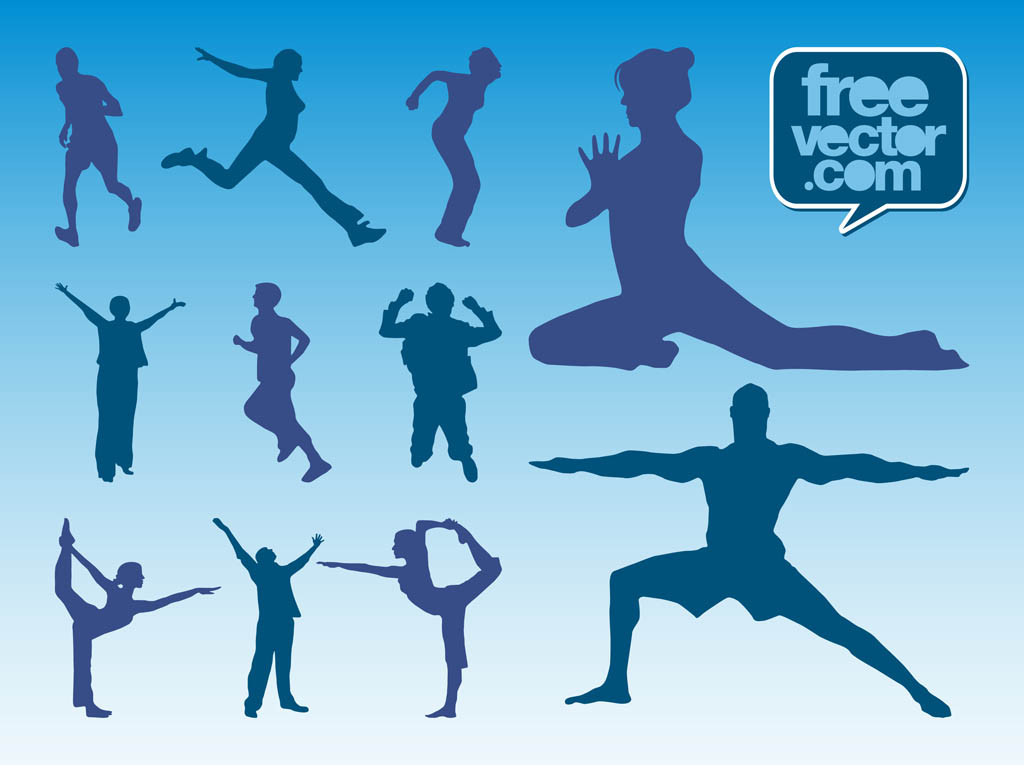 1024x765 Workout Silhouettes Vector Vector Art Graphics