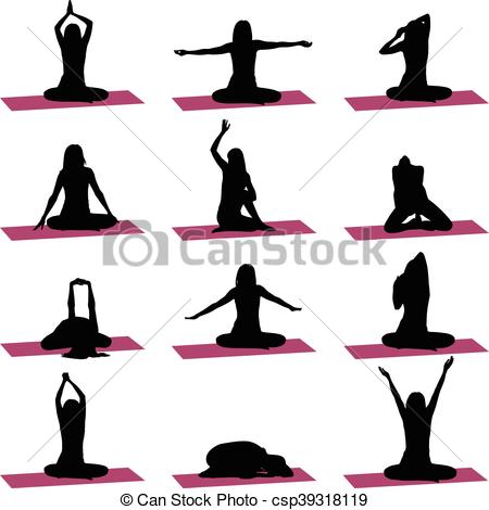 450x470 Yoga Exercise Silhouette