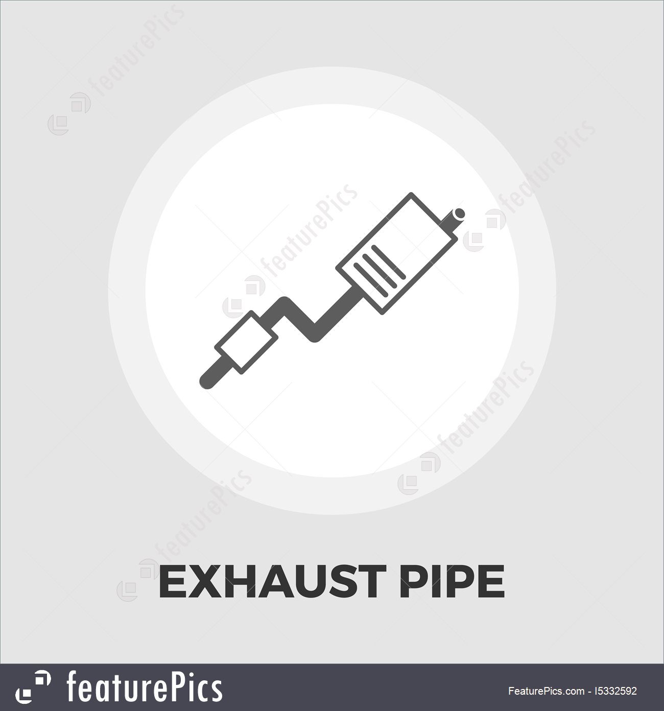 1300x1392 Exhaust Pipe Flat Icon Illustration