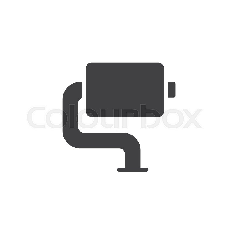 800x800 Exhaust Pipe Icon Vector, Filled Flat Stock Vector Colourbox