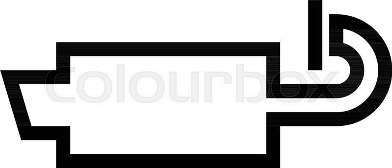 800x343 Outline Beautiful Exhaust Pipe Vector Stock Vector Colourbox