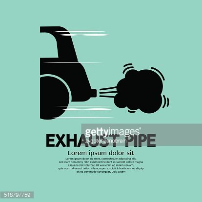414x414 Car's Exhaust Pipe Vector Illustration Premium Clipart